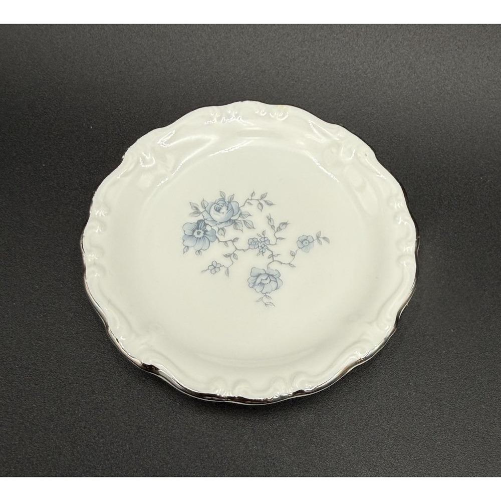 Johann Haviland Blue Garland Fine Porcelain Germany  3.5" Butter Pat Plate EUC - Picture 2 of 5